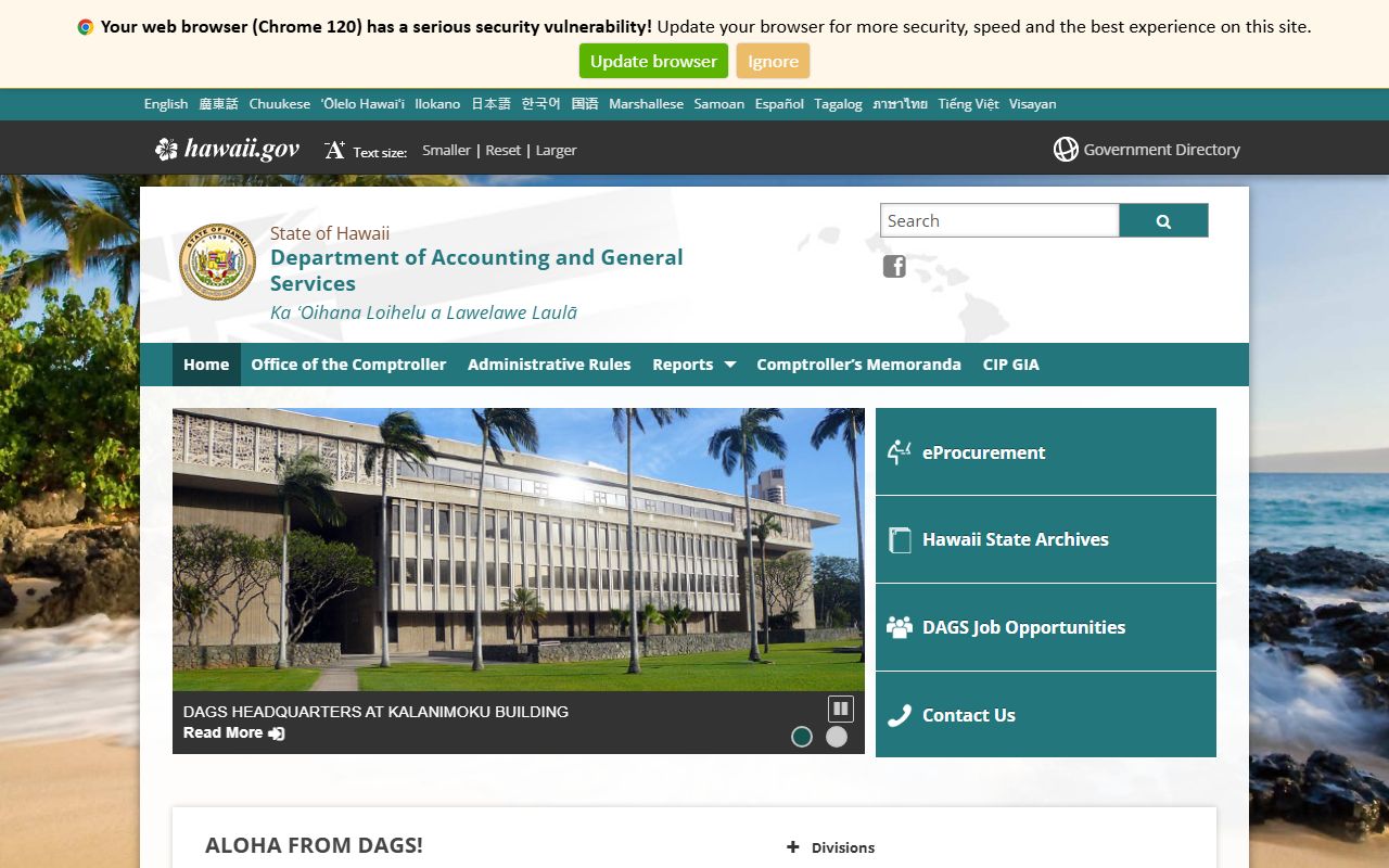 Hawaii Attorney General office for state public records and legal opinions